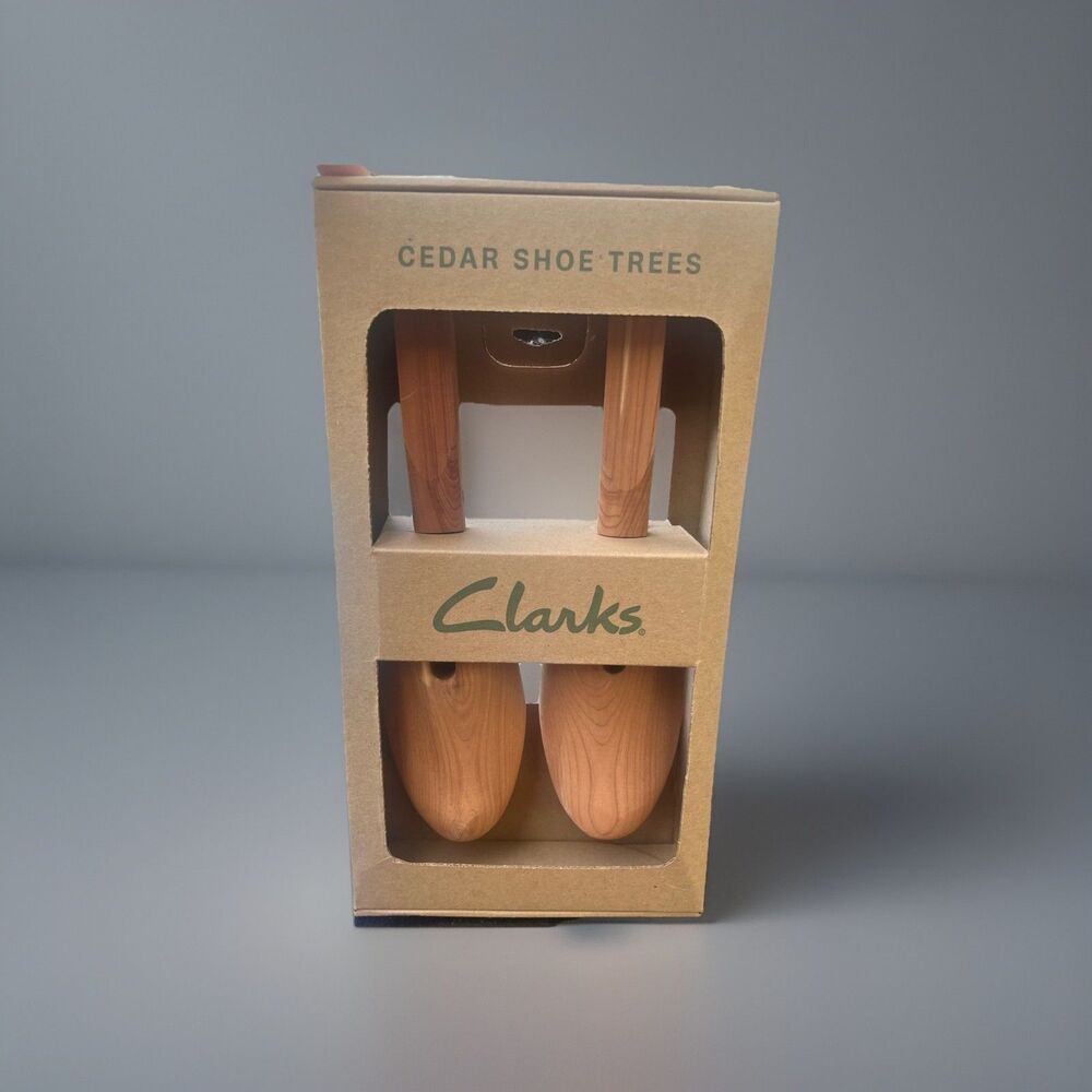 Clarks Cedar Shoe Trees Wood Adjustable Men’s Size L/XL Shoe Shaper Pair NEW